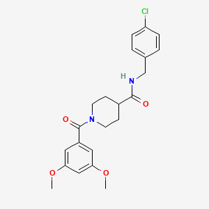 N-(4-chlorobenzyl)-1-[(3,5-dimethoxyphenyl)carbonyl]piperidine-4-carboxamide