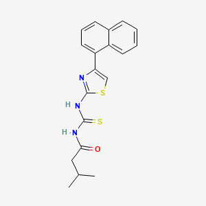 molecular formula C19H19N3OS2 B3701892 3-methyl-N-({[4-(1-naphthyl)-1,3-thiazol-2-yl]amino}carbonothioyl)butanamide 