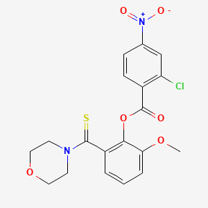 [2-Methoxy-6-(morpholine-4-carbothioyl)phenyl] 2-chloro-4-nitrobenzoate