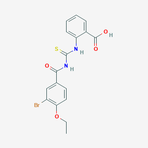 2-({[(3-Bromo-4-ethoxyphenyl)carbonyl]carbamothioyl}amino)benzoic acid