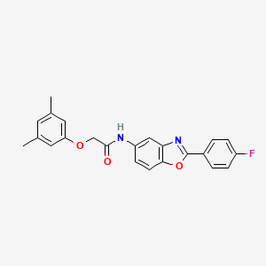 molecular formula C23H19FN2O3 B3701923 2-(3,5-dimethylphenoxy)-N-[2-(4-fluorophenyl)-1,3-benzoxazol-5-yl]acetamide 