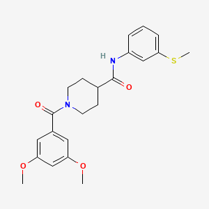 1-[(3,5-dimethoxyphenyl)carbonyl]-N-[3-(methylsulfanyl)phenyl]piperidine-4-carboxamide