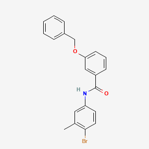 molecular formula C21H18BrNO2 B3701996 3-(benzyloxy)-N-(4-bromo-3-methylphenyl)benzamide 