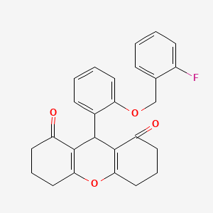 9-{2-[(2-fluorobenzyl)oxy]phenyl}-3,4,5,6,7,9-hexahydro-1H-xanthene-1,8(2H)-dione