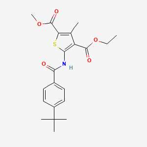 4-O-ethyl 2-O-methyl 5-[(4-tert-butylbenzoyl)amino]-3-methylthiophene-2,4-dicarboxylate