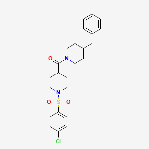 molecular formula C24H29ClN2O3S B3702038 4-benzyl-1-({1-[(4-chlorophenyl)sulfonyl]-4-piperidinyl}carbonyl)piperidine 