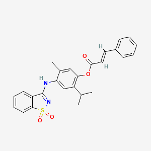 4-[(1,1-dioxido-1,2-benzisothiazol-3-yl)amino]-2-isopropyl-5-methylphenyl 3-phenylacrylate