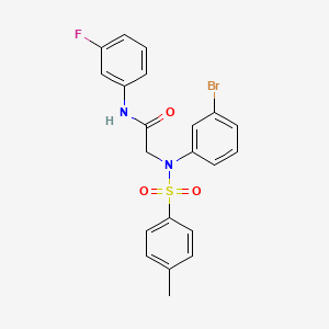 molecular formula C21H18BrFN2O3S B3702071 N~2~-(3-bromophenyl)-N~1~-(3-fluorophenyl)-N~2~-[(4-methylphenyl)sulfonyl]glycinamide 