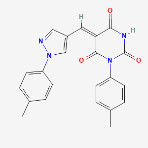 1-(4-methylphenyl)-5-{[1-(4-methylphenyl)-1H-pyrazol-4-yl]methylene}-2,4,6(1H,3H,5H)-pyrimidinetrione