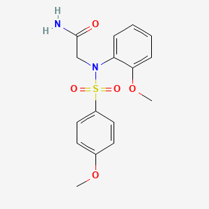 2-(2-methoxy-N-(4-methoxyphenyl)sulfonylanilino)acetamide