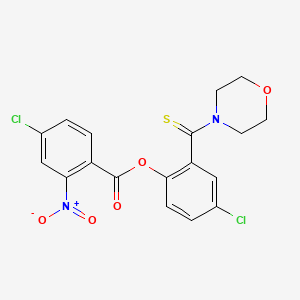 4-Chloro-2-(morpholin-4-ylcarbonothioyl)phenyl 4-chloro-2-nitrobenzoate