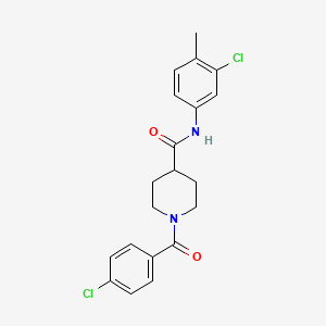 1-(4-chlorobenzoyl)-N-(3-chloro-4-methylphenyl)piperidine-4-carboxamide