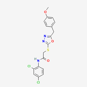 N-(2,4-dichlorophenyl)-2-[[5-[(4-methoxyphenyl)methyl]-1,3,4-oxadiazol-2-yl]sulfanyl]acetamide