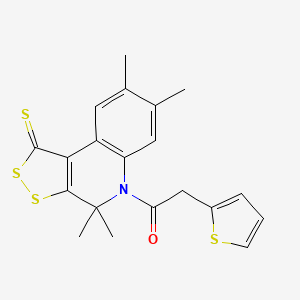 4,4,7,8-tetramethyl-5-(2-thienylacetyl)-4,5-dihydro-1H-[1,2]dithiolo[3,4-c]quinoline-1-thione