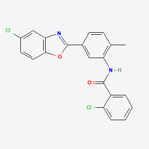 2-chloro-N-[5-(5-chloro-1,3-benzoxazol-2-yl)-2-methylphenyl]benzamide