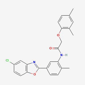 N-[5-(5-chloro-1,3-benzoxazol-2-yl)-2-methylphenyl]-2-(2,4-dimethylphenoxy)acetamide