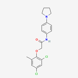 2-(2,4-dichloro-6-methylphenoxy)-N-[4-(pyrrolidin-1-yl)phenyl]acetamide