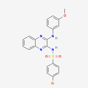 4-bromo-N-{3-[(3-methoxyphenyl)amino]-2-quinoxalinyl}benzenesulfonamide