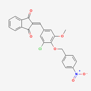 2-{3-chloro-5-methoxy-4-[(4-nitrobenzyl)oxy]benzylidene}-1H-indene-1,3(2H)-dione