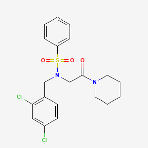 N-(2,4-dichlorobenzyl)-N-[2-oxo-2-(piperidin-1-yl)ethyl]benzenesulfonamide