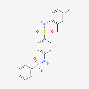 molecular formula C20H20N2O4S2 B3702321 N-(2,4-dimethylphenyl)-4-[(phenylsulfonyl)amino]benzenesulfonamide 