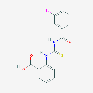 molecular formula C15H11IN2O3S B3702373 2-({[(3-Iodophenyl)carbonyl]carbamothioyl}amino)benzoic acid 