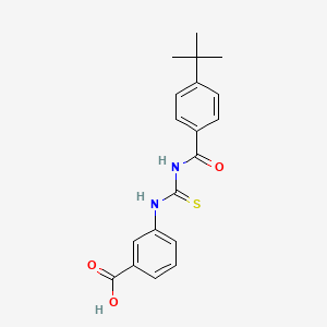 molecular formula C19H20N2O3S B3702377 3-({[(4-tert-butylbenzoyl)amino]carbonothioyl}amino)benzoic acid 