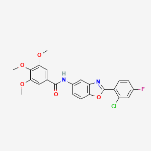 N-[2-(2-chloro-4-fluorophenyl)-1,3-benzoxazol-5-yl]-3,4,5-trimethoxybenzamide