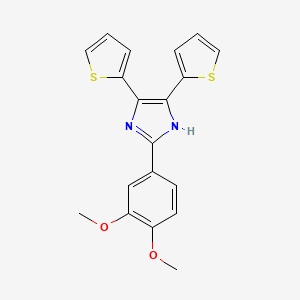 2-(3,4-dimethoxyphenyl)-4,5-di-2-thienyl-1H-imidazole