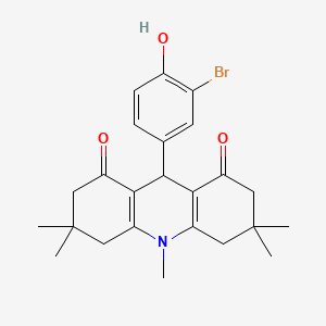 9-(3-bromo-4-hydroxyphenyl)-3,3,6,6,10-pentamethyl-3,4,6,7,9,10-hexahydro-1,8(2H,5H)-acridinedione