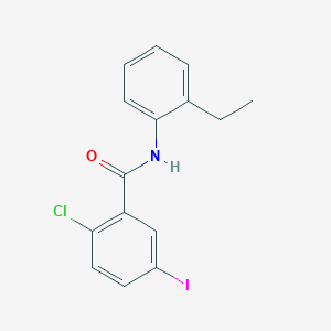 molecular formula C15H13ClINO B3702429 2-chloro-N-(2-ethylphenyl)-5-iodobenzamide 