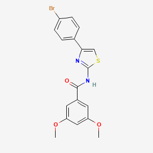 molecular formula C18H15BrN2O3S B3702446 N-[4-(4-bromophenyl)-1,3-thiazol-2-yl]-3,5-dimethoxybenzamide 