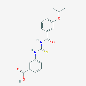 3-[(3-Propan-2-yloxybenzoyl)carbamothioylamino]benzoic acid