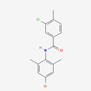 molecular formula C16H15BrClNO B3702466 N-(4-bromo-2,6-dimethylphenyl)-3-chloro-4-methylbenzamide 