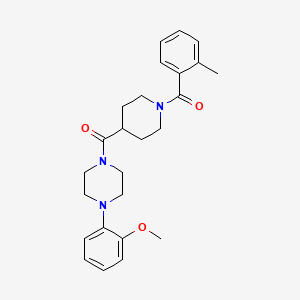 [4-(2-Methoxyphenyl)piperazin-1-yl]-[1-(2-methylbenzoyl)piperidin-4-yl]methanone