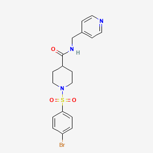 1-(4-BROMOBENZENESULFONYL)-N-[(PYRIDIN-4-YL)METHYL]PIPERIDINE-4-CARBOXAMIDE