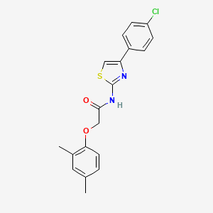 molecular formula C19H17ClN2O2S B3702482 N-[4-(4-chlorophenyl)-1,3-thiazol-2-yl]-2-(2,4-dimethylphenoxy)acetamide 