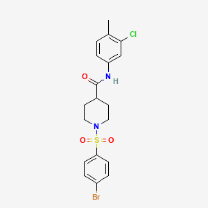 1-[(4-bromophenyl)sulfonyl]-N-(3-chloro-4-methylphenyl)piperidine-4-carboxamide