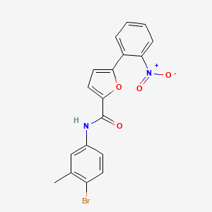 molecular formula C18H13BrN2O4 B3702517 N-(4-bromo-3-methylphenyl)-5-(2-nitrophenyl)furan-2-carboxamide 