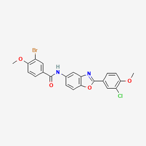 3-bromo-N-[2-(3-chloro-4-methoxyphenyl)-1,3-benzoxazol-5-yl]-4-methoxybenzamide