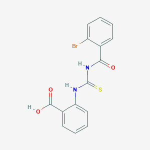 molecular formula C15H11BrN2O3S B3702550 2-({[(2-bromobenzoyl)amino]carbonothioyl}amino)benzoic acid 