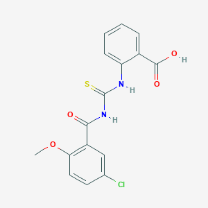 2-({[(5-Chloro-2-methoxyphenyl)carbonyl]carbamothioyl}amino)benzoic acid