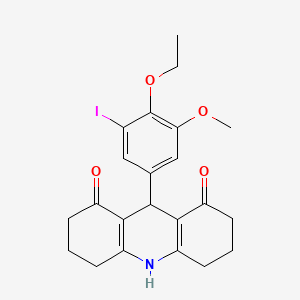 molecular formula C22H24INO4 B3702567 9-(4-Ethoxy-3-iodo-5-methoxyphenyl)-2,3,4,5,6,7,9,10-octahydroacridine-1,8-dione 