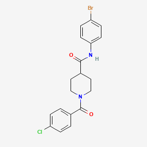 N-(4-bromophenyl)-1-[(4-chlorophenyl)carbonyl]piperidine-4-carboxamide