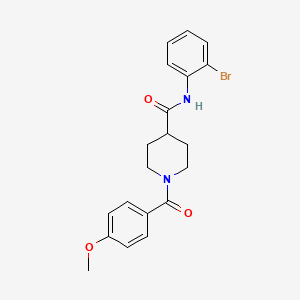 N-(2-bromophenyl)-1-(4-methoxybenzoyl)piperidine-4-carboxamide