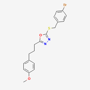 2-[(4-bromobenzyl)thio]-5-[3-(4-methoxyphenyl)propyl]-1,3,4-oxadiazole