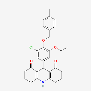 9-[3-Chloro-5-ethoxy-4-[(4-methylphenyl)methoxy]phenyl]-2,3,4,5,6,7,9,10-octahydroacridine-1,8-dione