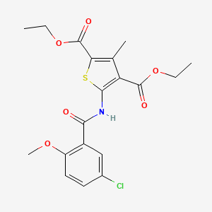 diethyl 5-[(5-chloro-2-methoxybenzoyl)amino]-3-methyl-2,4-thiophenedicarboxylate