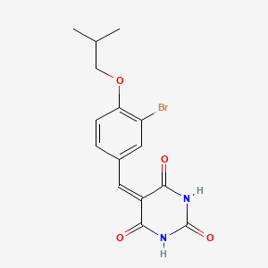 5-{[3-Bromo-4-(2-methylpropoxy)phenyl]methylidene}-1,3-diazinane-2,4,6-trione