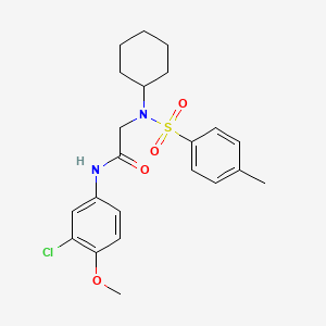 N-(3-chloro-4-methoxyphenyl)-N~2~-cyclohexyl-N~2~-[(4-methylphenyl)sulfonyl]glycinamide